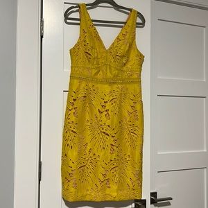 Anthropologie Maeve Gardenia Lace Column dress